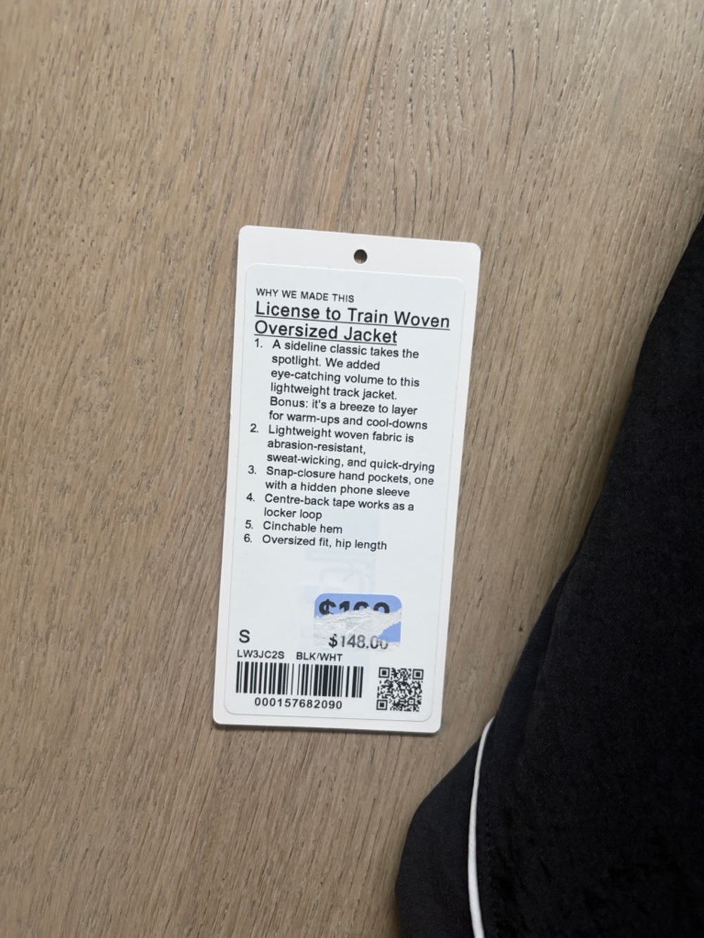 EUC license to train woven oversized jacket black/white size small lululemon - Picture 2 of 16